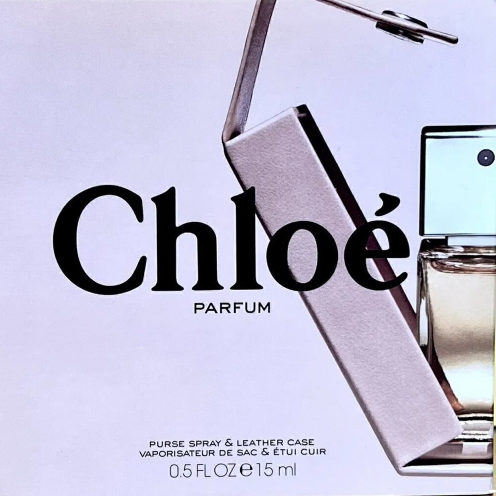 New Chloé Parfum Purse Spray + Leather Case 0.5oz/15ml Unopened/Sealed Packaging